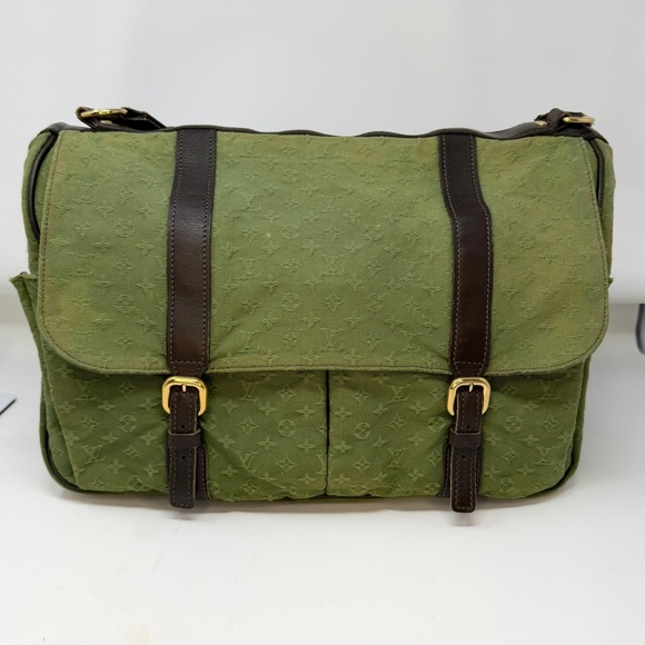 Louis Vuitton Khaki Green Monogram Mini Lin Sac Maman Bag 2004 Collection - Picture 2 of 16